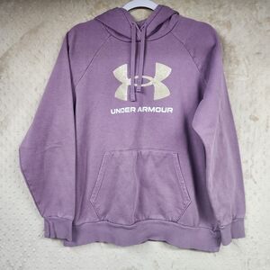 Women's Under Armour Purple Hoodi with Gold Logo Size L - See Description